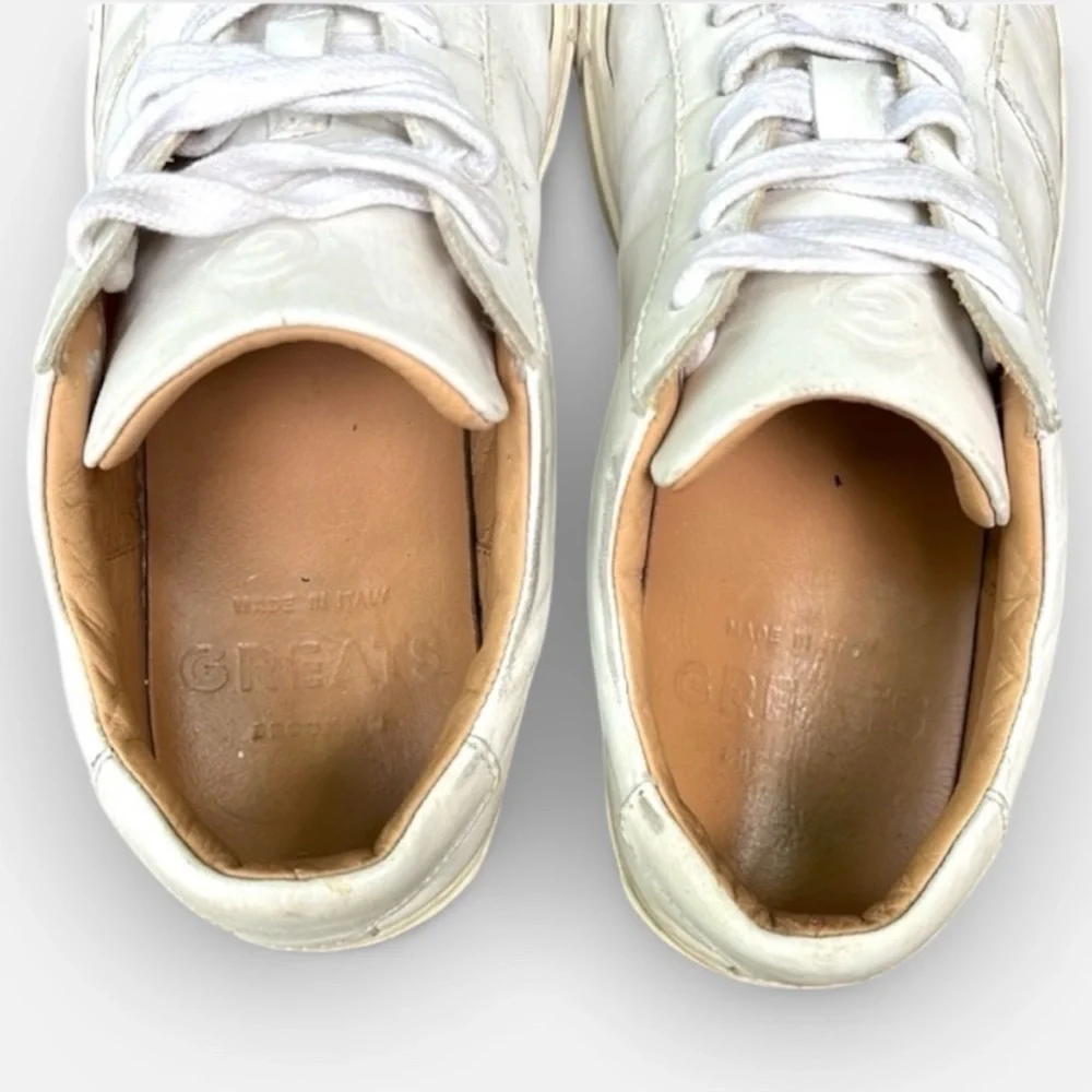 Greats Royale Leather Sneakers in White Size 8